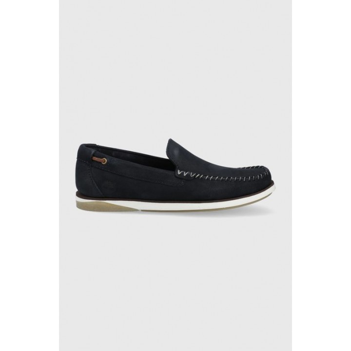 Кожаные мокасины Timberland мужские цвет синий